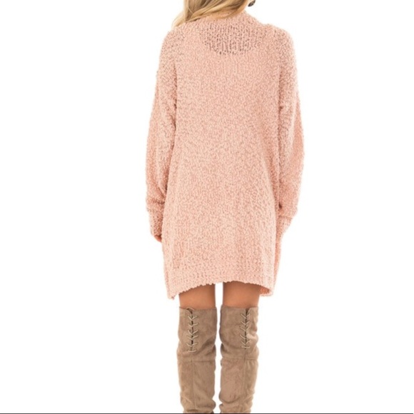 Blush Oversized Soft Cardigan with Pockets - Picture 7 of 8